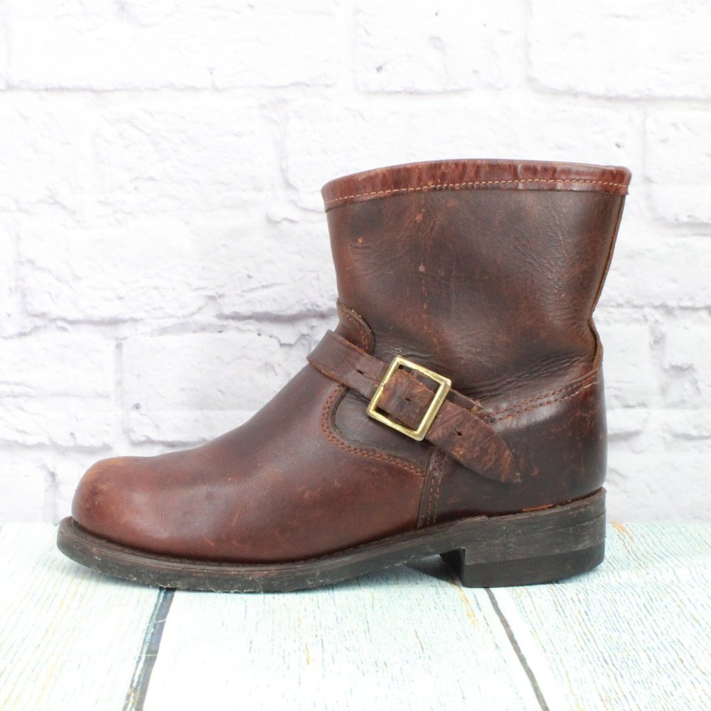 *Durango Vulcan Cord Brown Leather Pull on Oil Resistant Boots Size 9 Inch - Picture 1 of 9